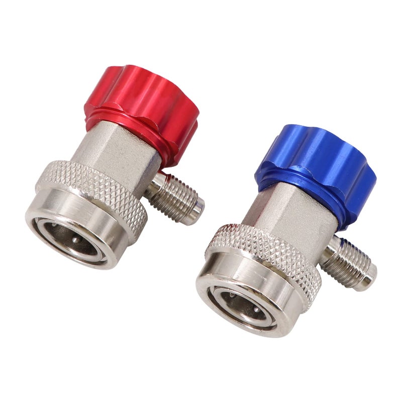 KIPA A/C AC Compressor R-134A Manual Quick Coupler Adapter Air Condition 1/4" SAE Connectors Accessories SAE J-639 1/4" Male Port High Pressure Low Pressure Set - Image 4